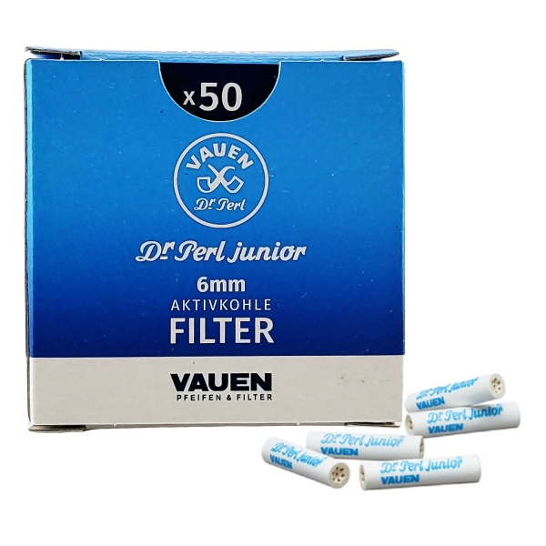 Vauen Dr. Perl Aktivkohlefilter Extra Slim Ø6mm 50 Stück 2